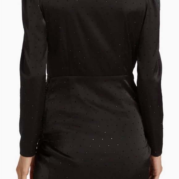 Generation Love The Rafael Black Crystal Stretch Jersey Draped Mini Dress SZ XS - Picture 6 of 6
